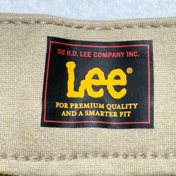 Lee Women's Zip Side Slash Pockets Straight Mid Rise Stretch Tan Pants Size 10 - Picture 5 of 10